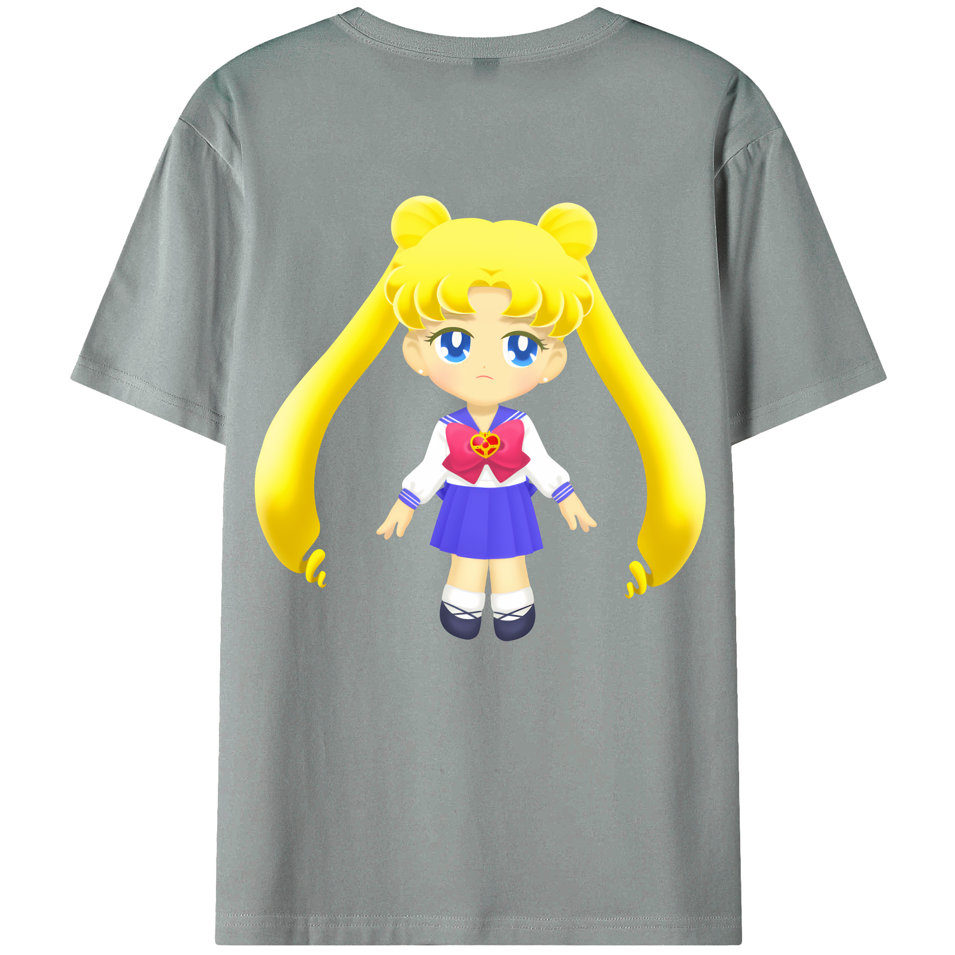 （画像用） 美少女戦士セーラームーン 愛野 美奈子 あいの みなこ Sailor Moon Aino Minako 綿100％ メンズ半袖Tシャツ（バックプリント） 通気性